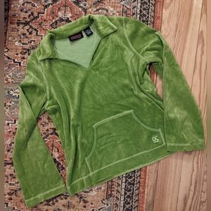 Y2k Velvet top long sleeve